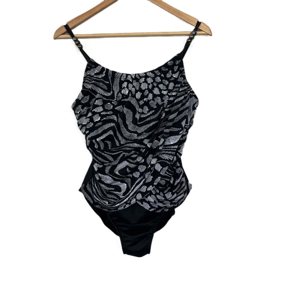 Magicsuit‎ Size 12 Lisa Animal Print One Piece Swim Suit Black Underwired